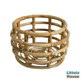 Cane Basket Farmhouse Style Round